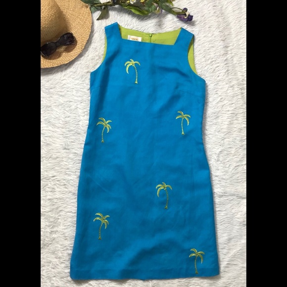 Talbots Dresses & Skirts - Talbots Embroidery palm Dress size 6